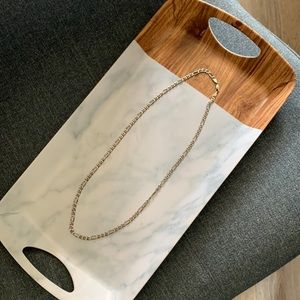 24” Stamped Stirling Silver Chain Necklace